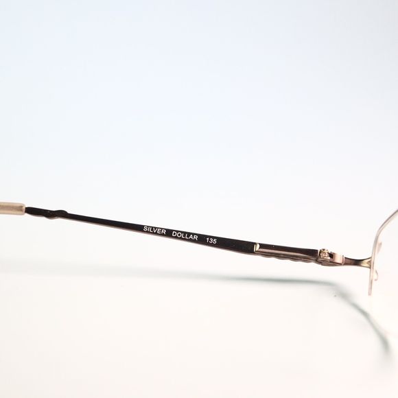 Port Royale Collection Silver Dollar 51-19 135 half rim eyeglasses frame N14 - Picture 6 of 9